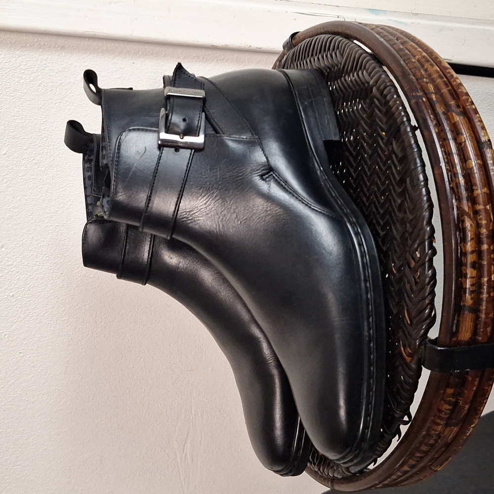 Karl Lagerfeld Black Leather Boots